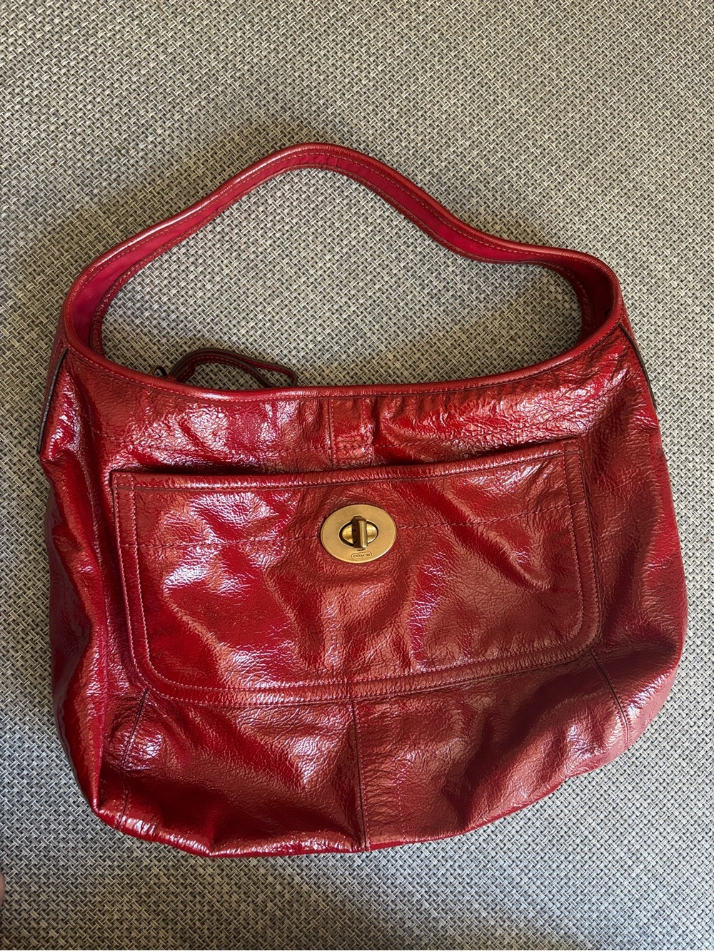 Coach Ergo Turnlock Patent Leather Purse